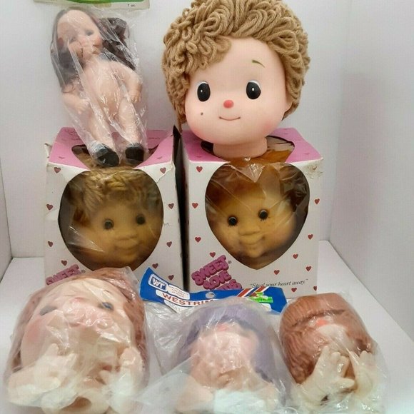 Vintage Sweet Love Kids Doll Head & Others Lot of 7‎ - Picture 1 of 5